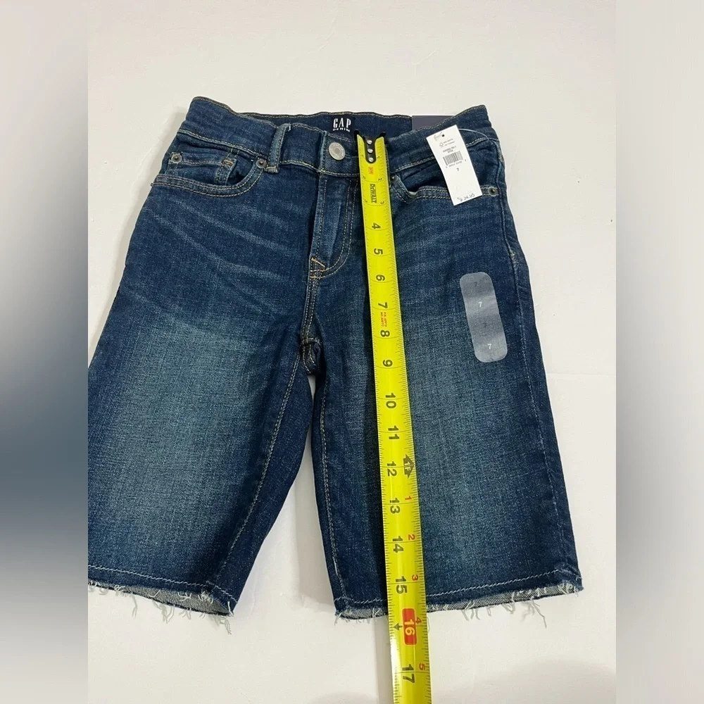 Gap Boys Stretch Adjustable Waist Jean Shorts Size 7 New with Tags